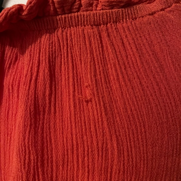 Burnt orange boho off/on shoulders romper - Picture 7 of 15